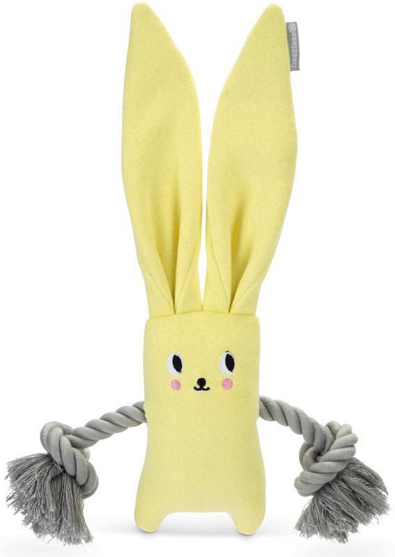 regel Onderhoudbaar Menselijk ras Beeztees Puppy konijn Jilco met touw geel | Hano voor uw dier