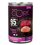 Wellness CORE hondenvoer 95% Turkey/goat 400 gr