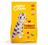 Edgard & Cooper kattenvoer Adult Kalkoen en Kip 2 kg