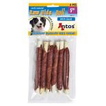 Antos Rawhide White Roll met Duck 13 cm 6 st