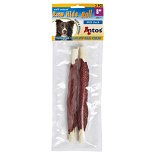 Antos Rawhide White Roll met Duck 20 cm 2 st