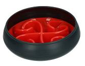 Eat Slow Live Longer Tumble Feeder red