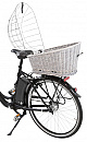 TRIXIE fietsmand met rooster voor bagagedrager grijs