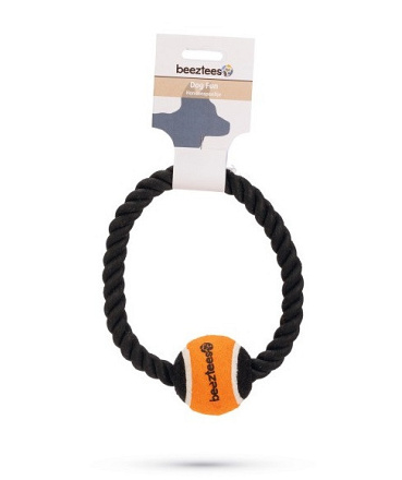 Beeztees Flossytoy Ring en Bal Coby Zwart