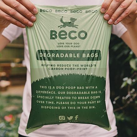 Beco Pets afbreekbare poepzakjes mint geur travel pack <br>4 x 15 st