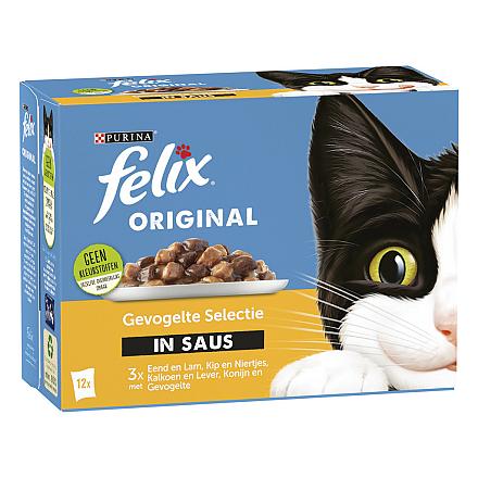 Felix Original Gevogelte Selectie in saus <br>12 x 85 gr
