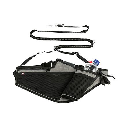 Trixie Joggingriem met Lijn Grijs/Zwart