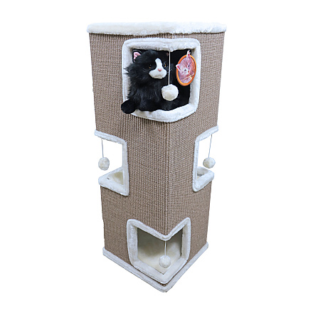 Klimtoren 4 Gaats Taupe/Creme 100 cm