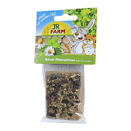JR Farm Knaagsteen Mineralen, Leem & Kruiden 100 gr