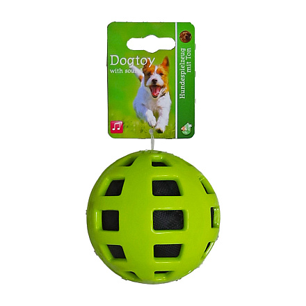 Hondenspeelgoed Crinklebal met Gaten Groen Ø 9 cm