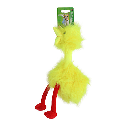 Hondenspeelgoed Fluffy Bird Geel/Rood met Piep
