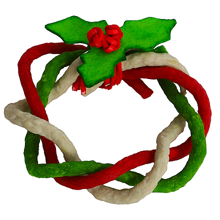 Kerstkrans Rood/Groen/Wit