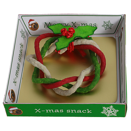 Kerstkrans Rood/Groen/Wit