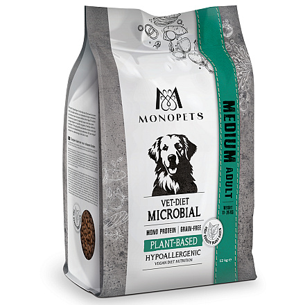 Monopets Hondenvoer Vet-Diet M Microbial Plant-Based 12 kg