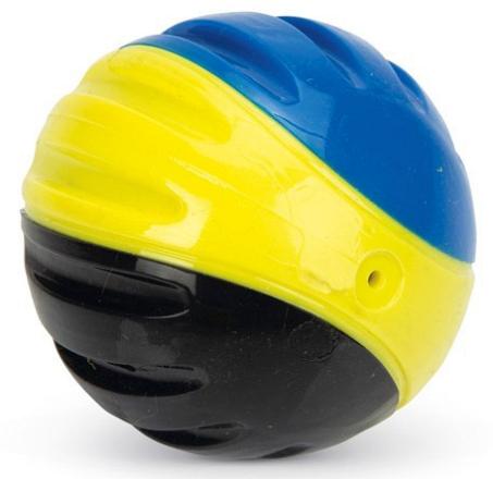 Beeztees Fetch bal blauw/geel/zwart 2 st