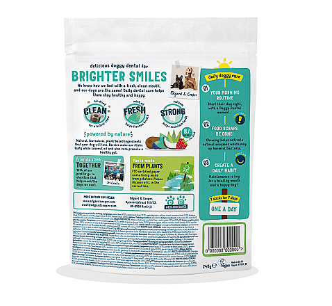 Edgard & Cooper Doggy Dental Aardbei en Mint Large 7 st