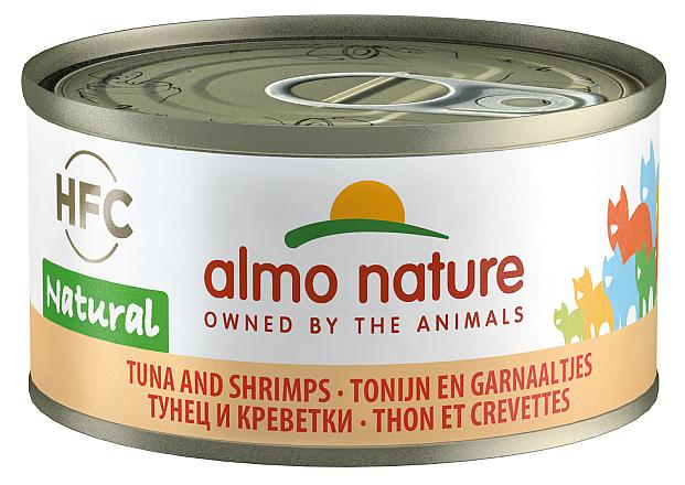 Almo Nature kattenvoer HFC Natural tonijn en garnaal 70 gr