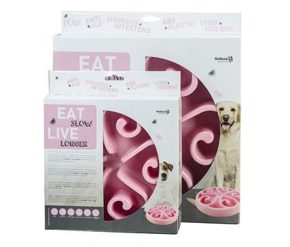 Eat Slow Live Longer voerbak Original pink