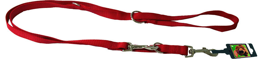 Nylon dresseerlijn <br>200 cm x 20 mm rood