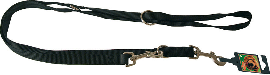 Nylon dresseerlijn <br>200 cm x 20 mm zwart